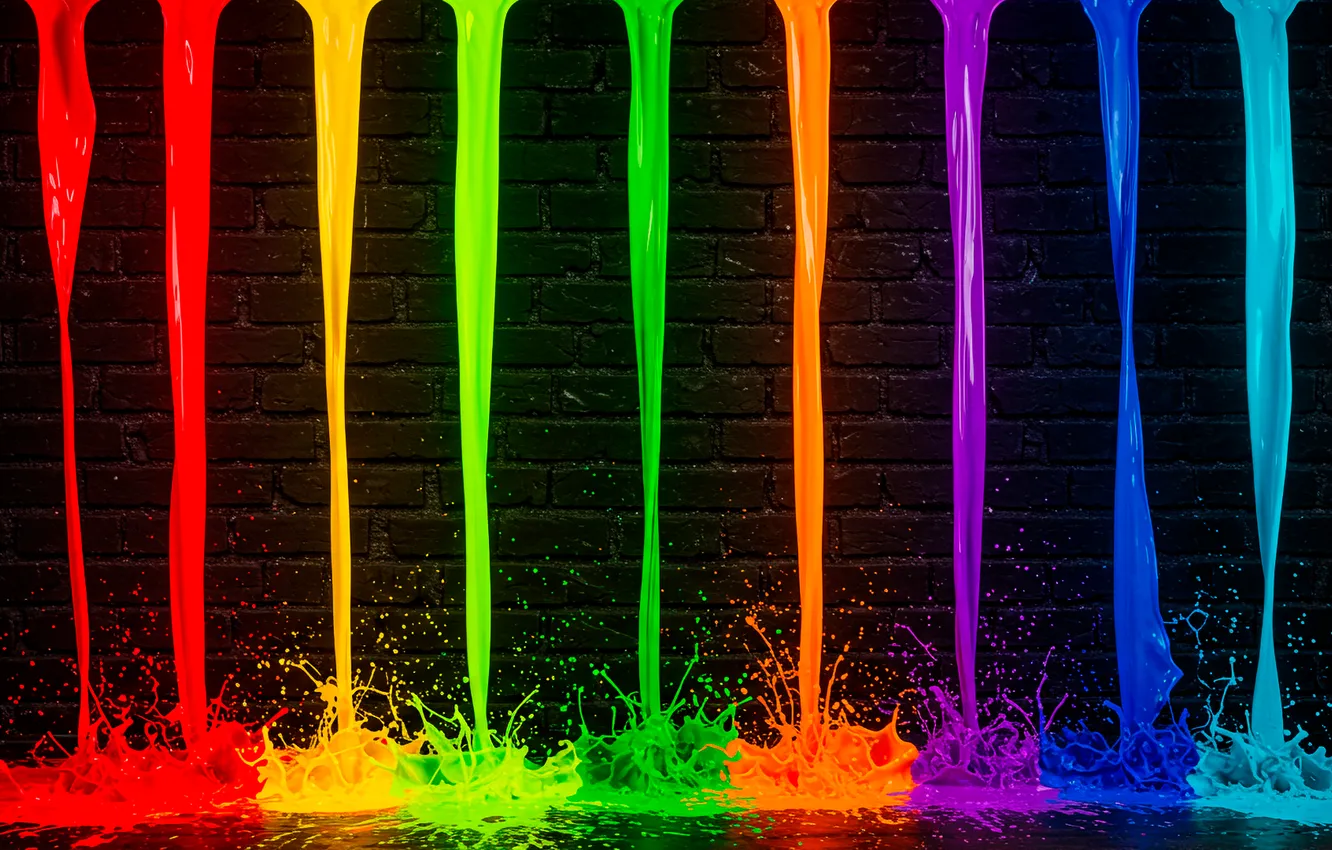 Photo wallpaper squirt, the dark background, wall, Wallpaper, paint, art, Tech, wallpaper