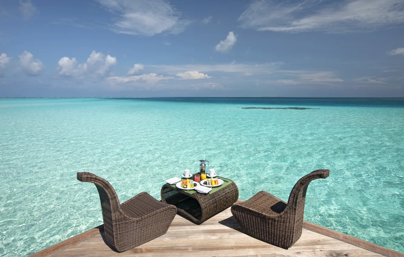 Photo wallpaper the ocean, Breakfast, Laguna