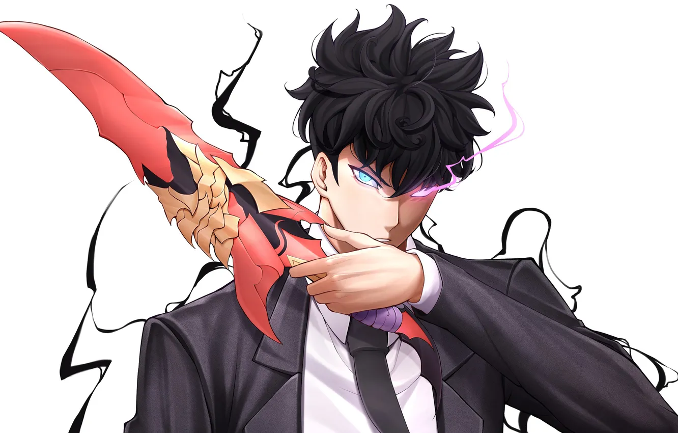 Photo wallpaper South Korea, eyes, anime, power, boy, asian, warrior, manga