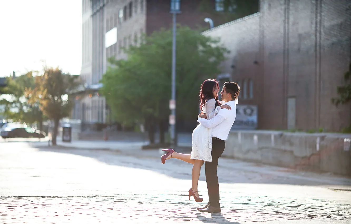 Photo wallpaper the city, mood, street, date