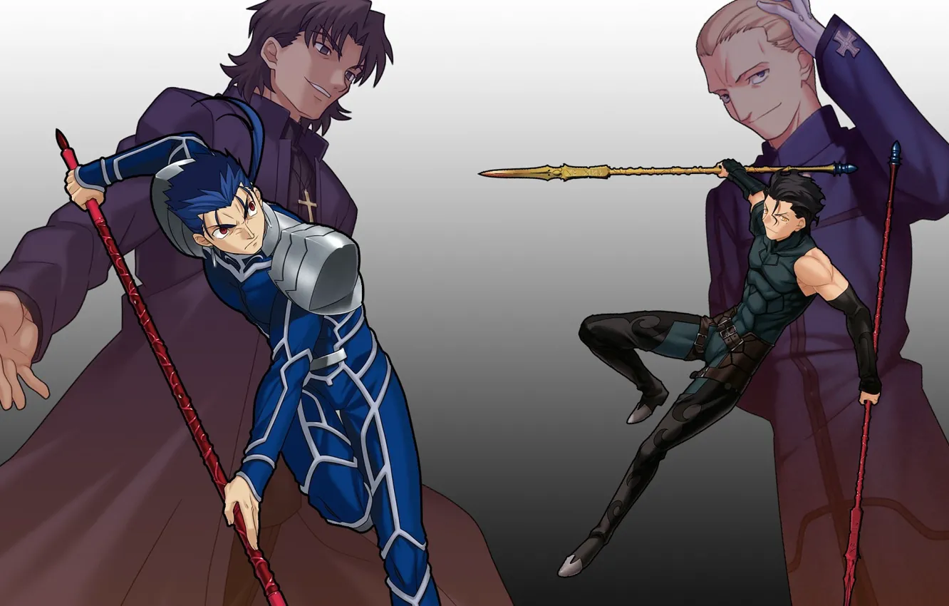 Photo wallpaper Lancer, servants, spearmen, master, Fate stay night, The fate of the beginning, Fate / Stay …