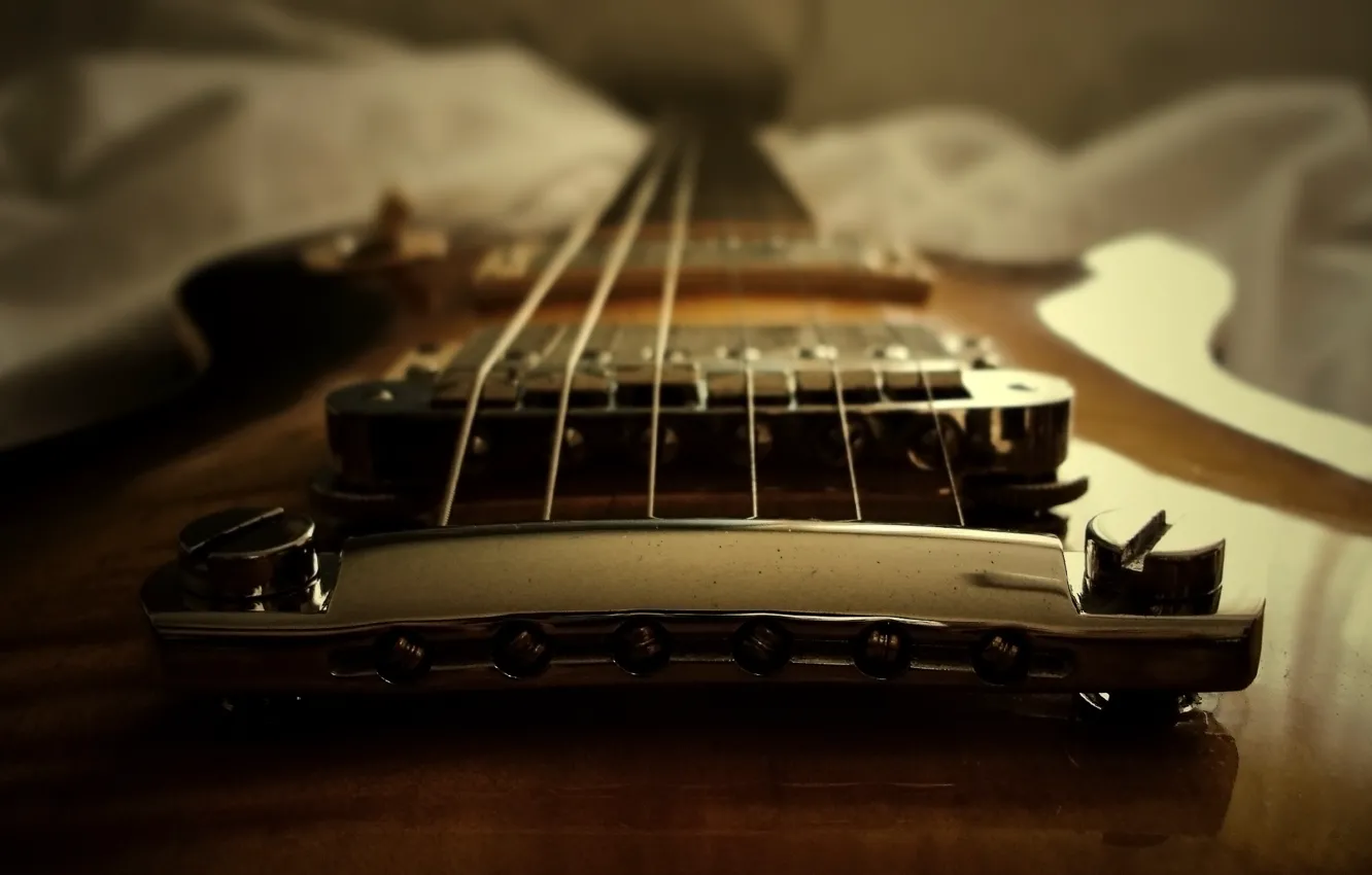 Photo wallpaper guitar, strings, attachment