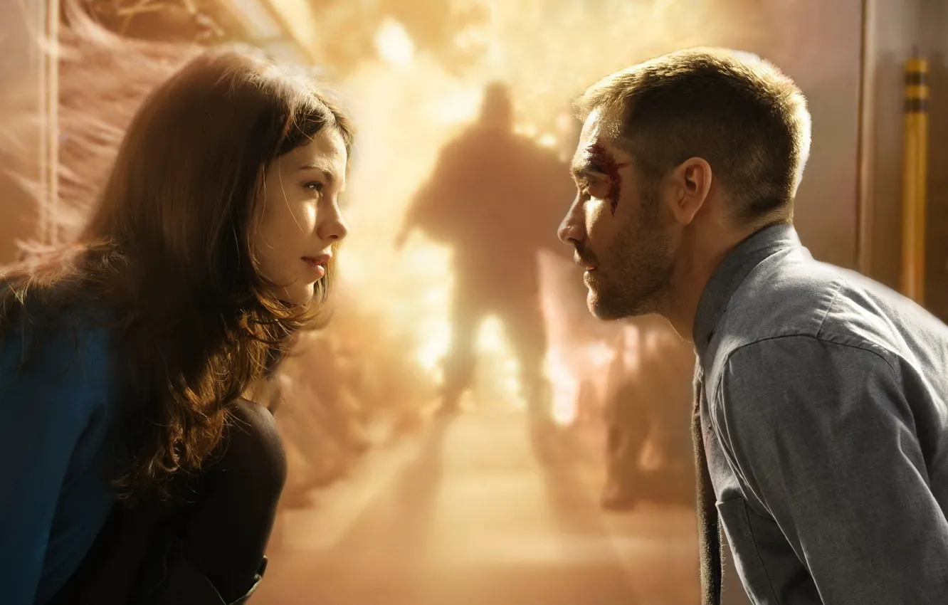 Photo wallpaper the explosion, fiction, the film, train, flash, silhouette, Michelle Monaghan, Michelle Monaghan