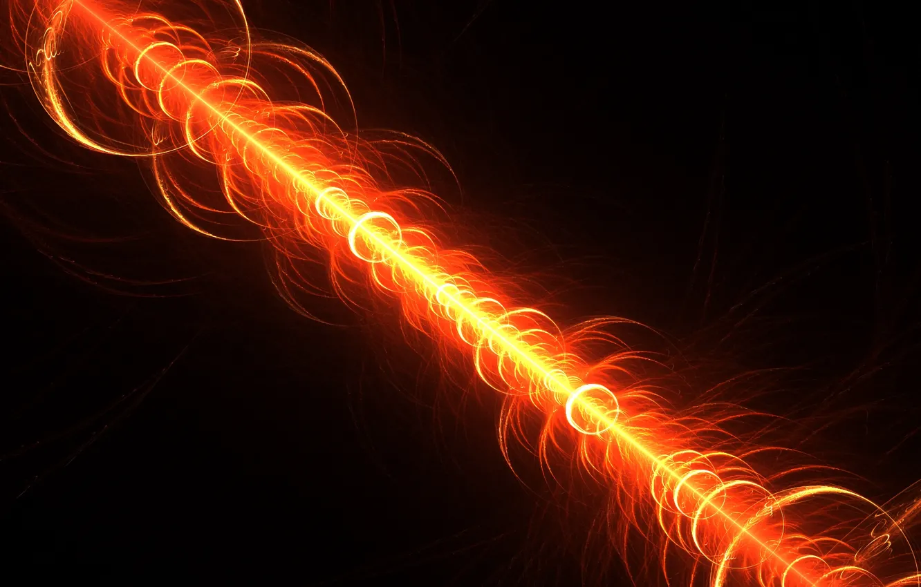 Photo wallpaper rays, fractal, flaming