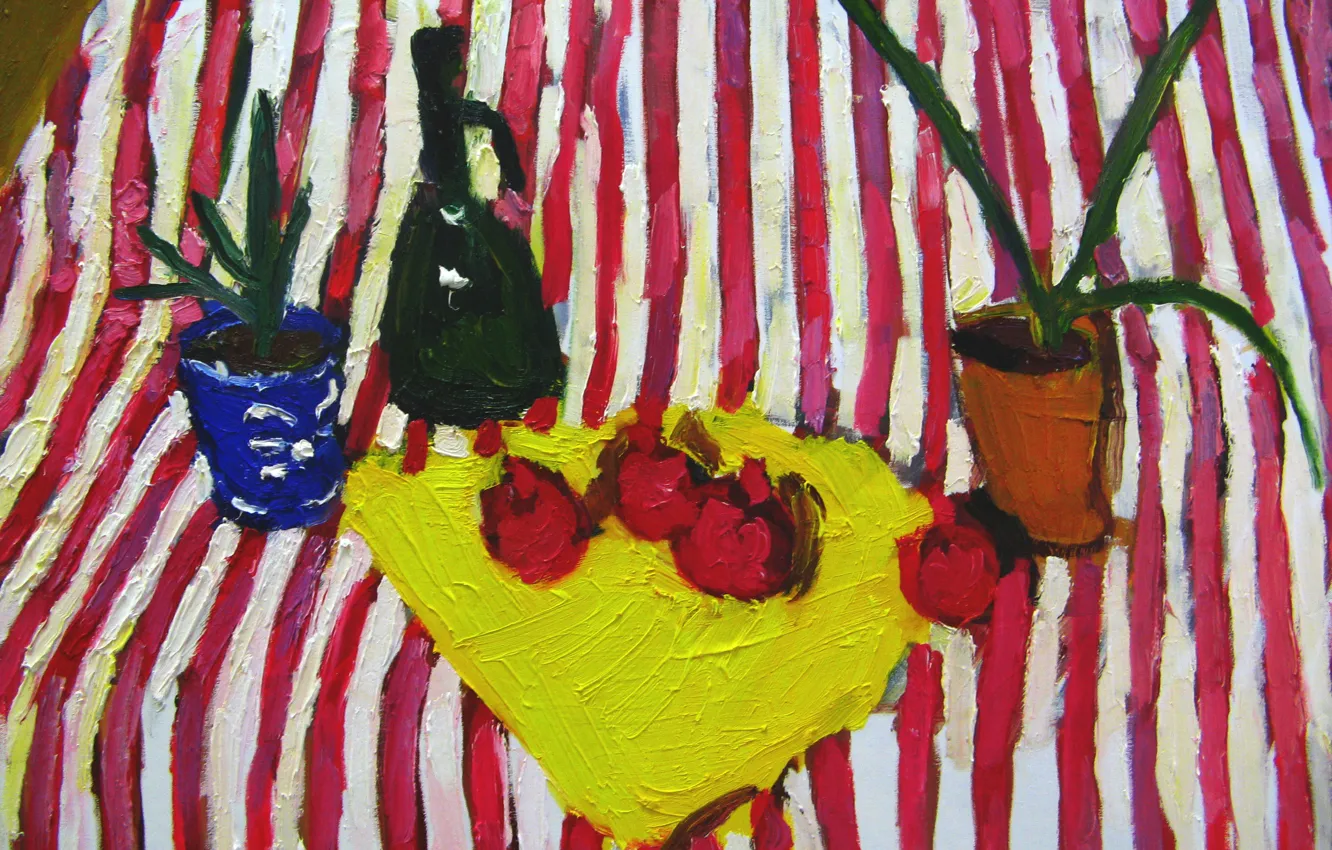 Photo wallpaper 2008, still life, al, garnet, decanter, The petyaev, striped table