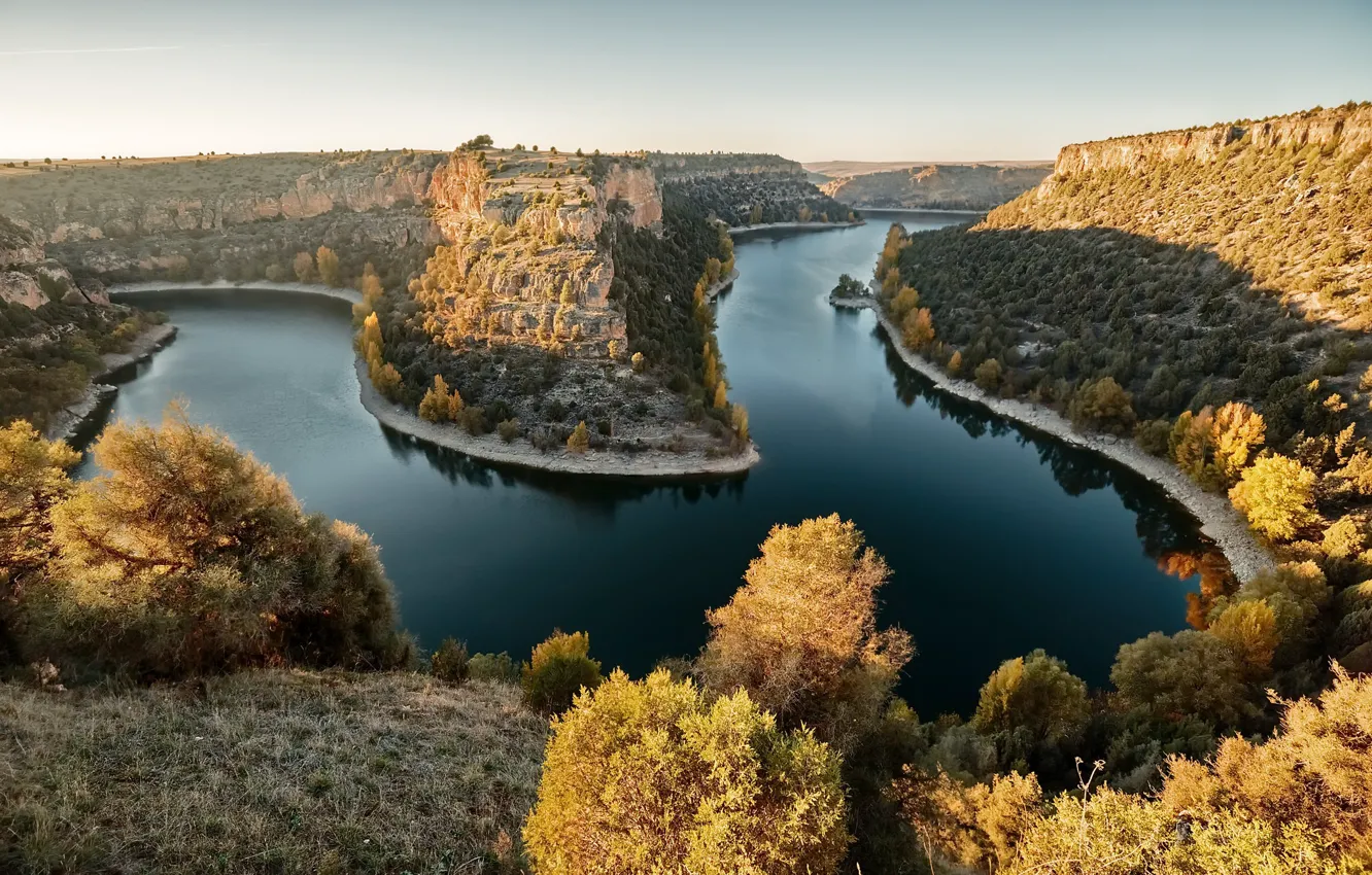 Photo wallpaper autumn, nature, river