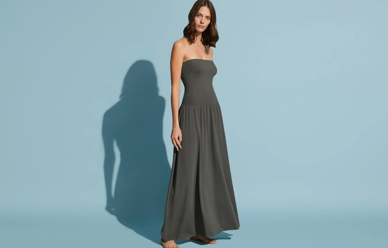 Photo wallpaper woman, Joy Van der Eecken, model, young, charming, dress, beautiful