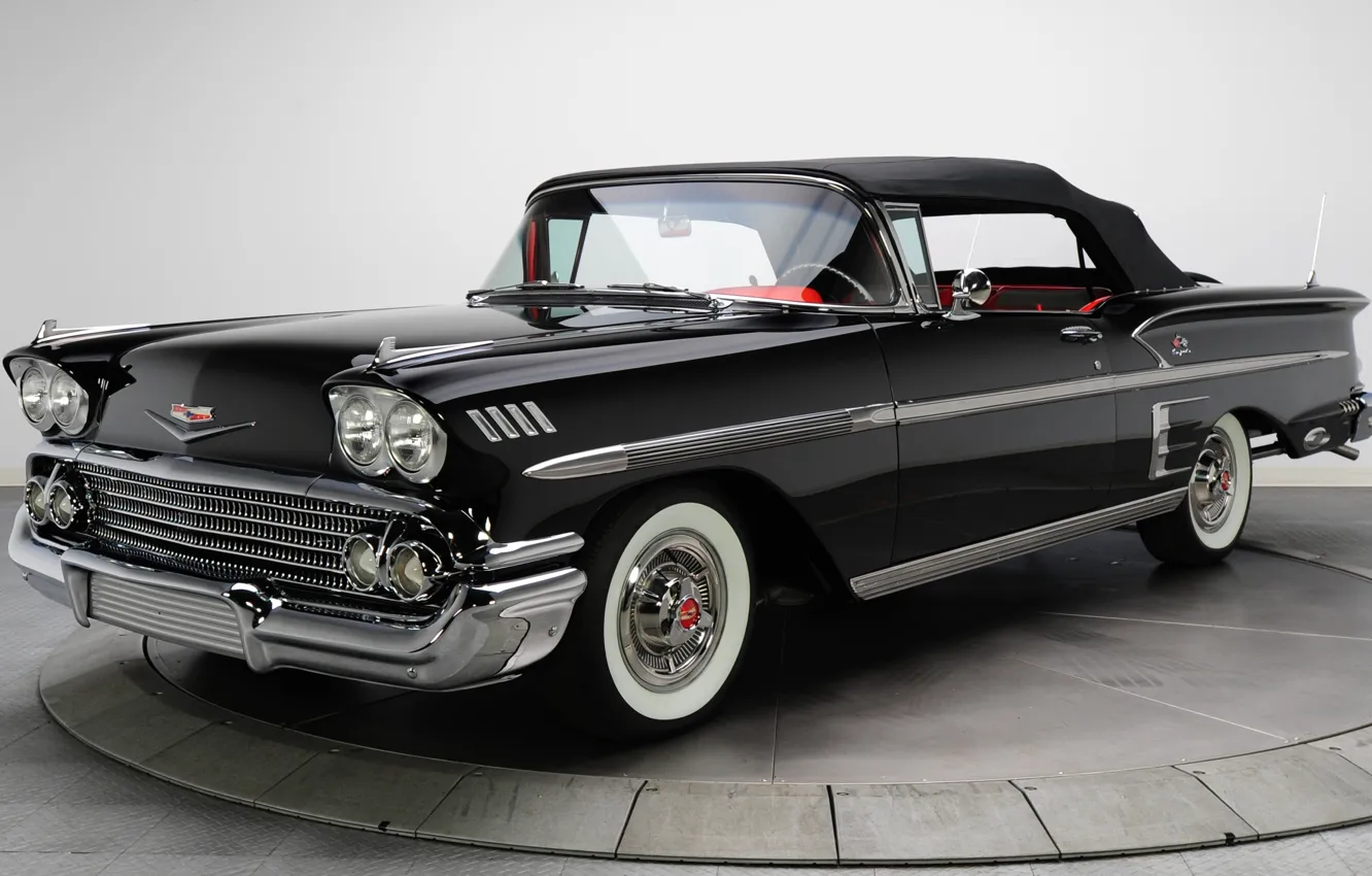 Photo wallpaper retro, Chevrolet, convertible, Impala, 1958