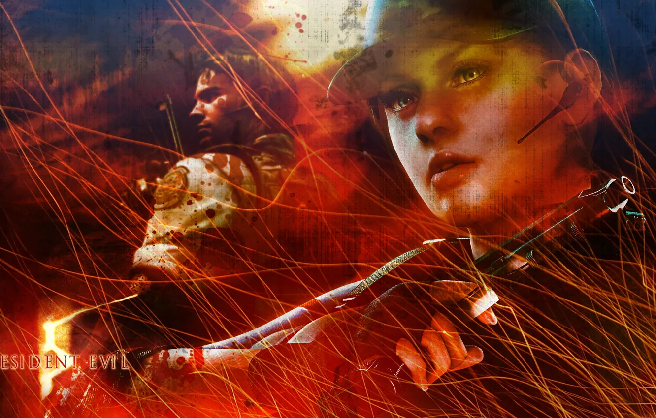Photo wallpaper Resident Evil, Jill Valentine, Chris Redfield, Resident Evil 5, Biohazard 5