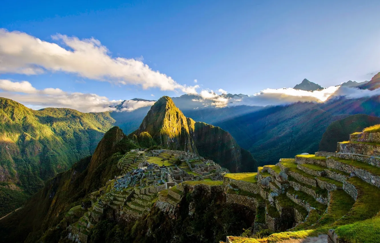 Photo wallpaper hills, ridge, Machu Picchu, the highlands