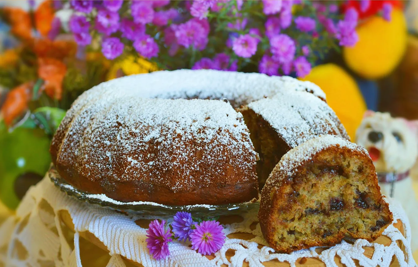 Photo wallpaper pie, sweets, piece