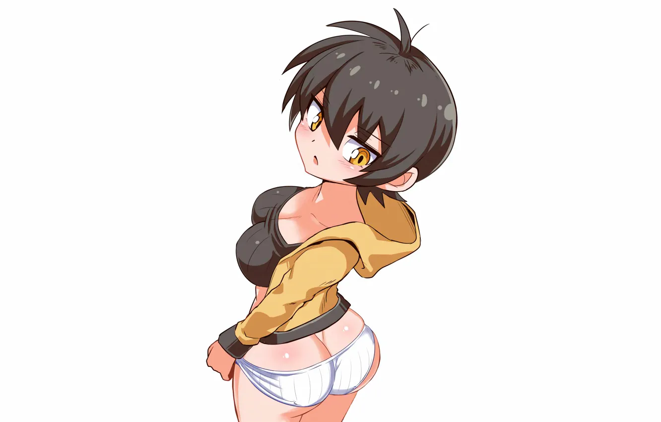 Photo wallpaper girl, sexy, lingerie, ass, cleavage, panties, boobs, anime