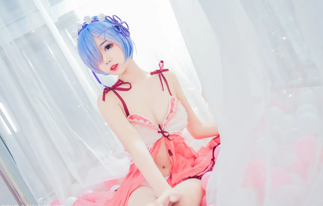 Photo wallpaper woman, beautiful, model, pretty, window, cosplay, asian, cute