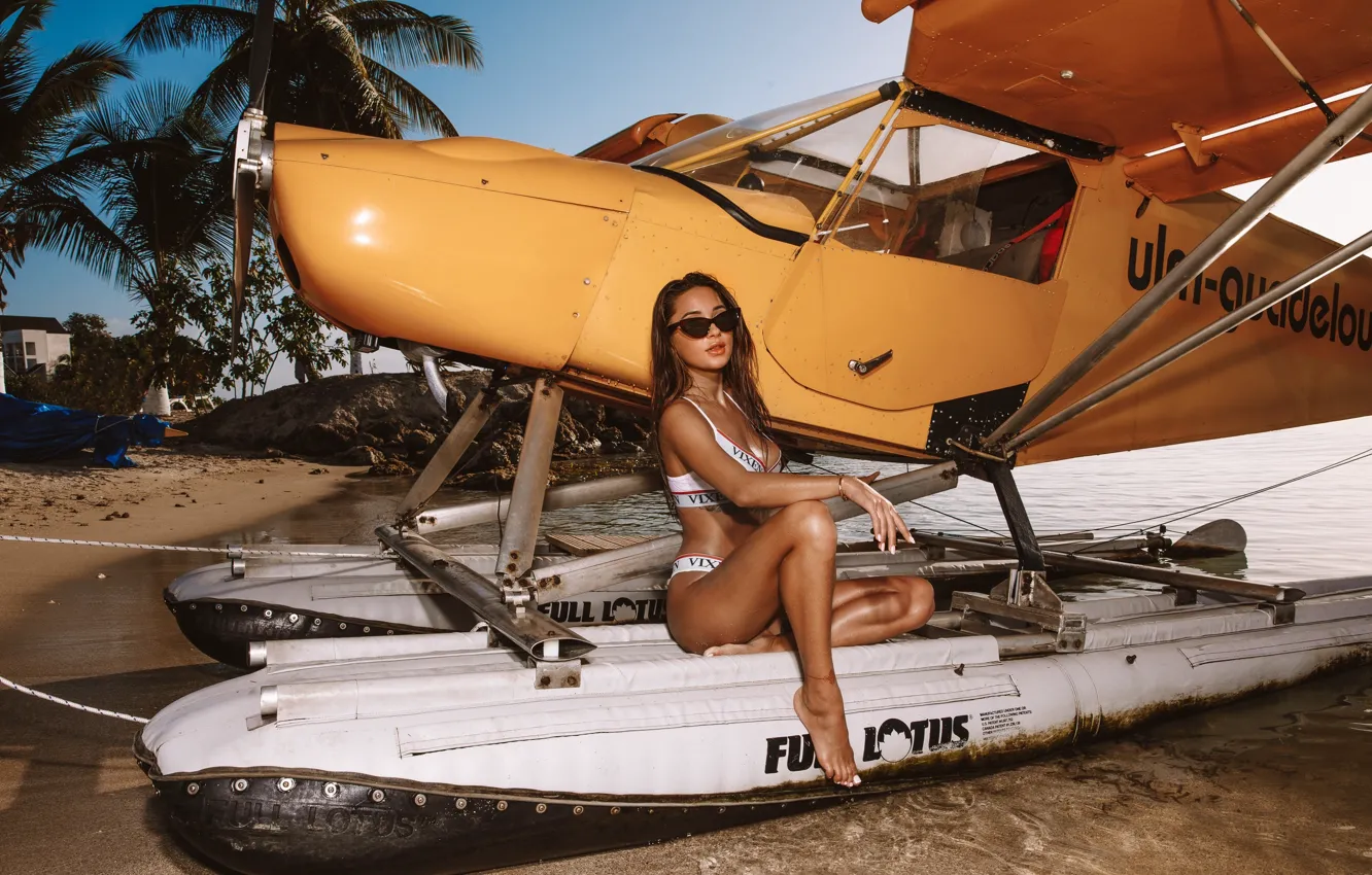 Photo wallpaper girl, model, tattoo, tanned, Liya SIlver