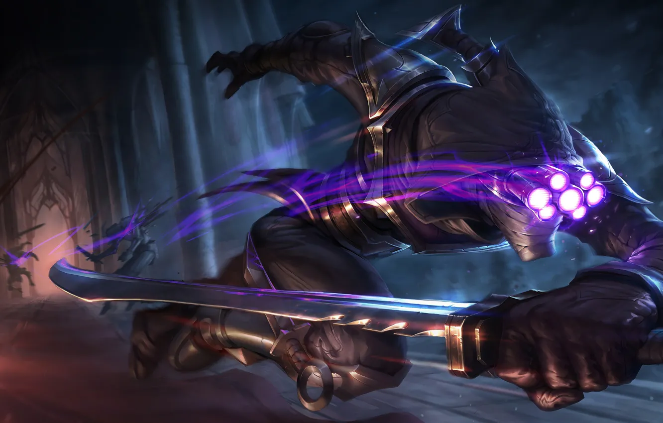 Photo wallpaper The game, Speed, Sword, Weapons, Speed, Game, League of legends, Weapon