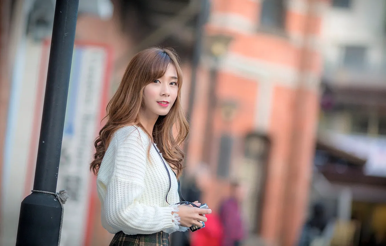 Photo wallpaper girl, cutie, bokeh