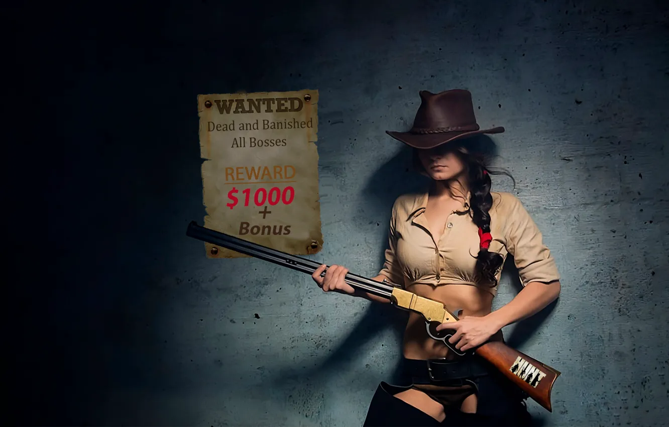 Photo wallpaper Winchester, rifle, ad, Hunt Showdown, devushka_strelok