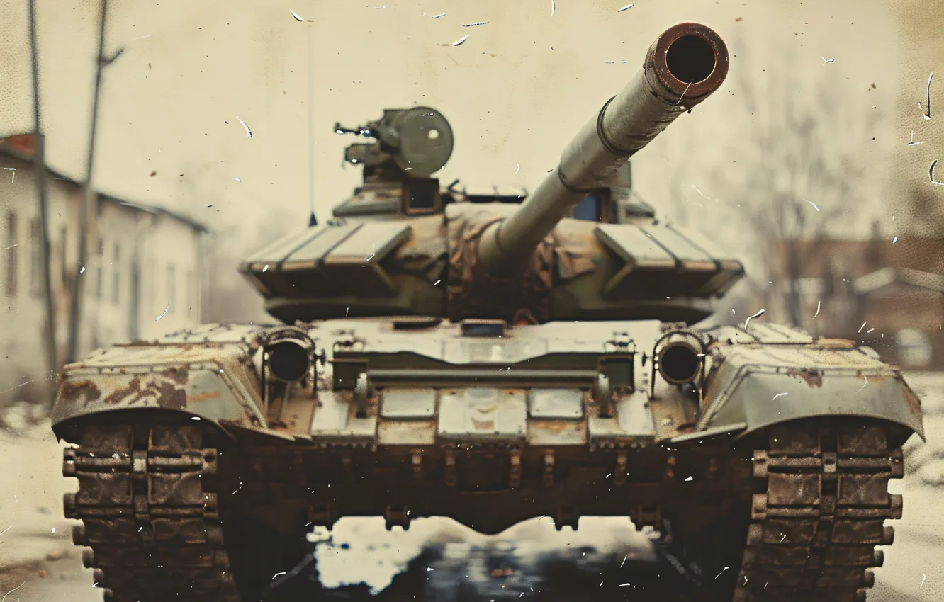 Photo wallpaper tank, front, digital art, AI art, The Art of Artificial Intelligence, neural network