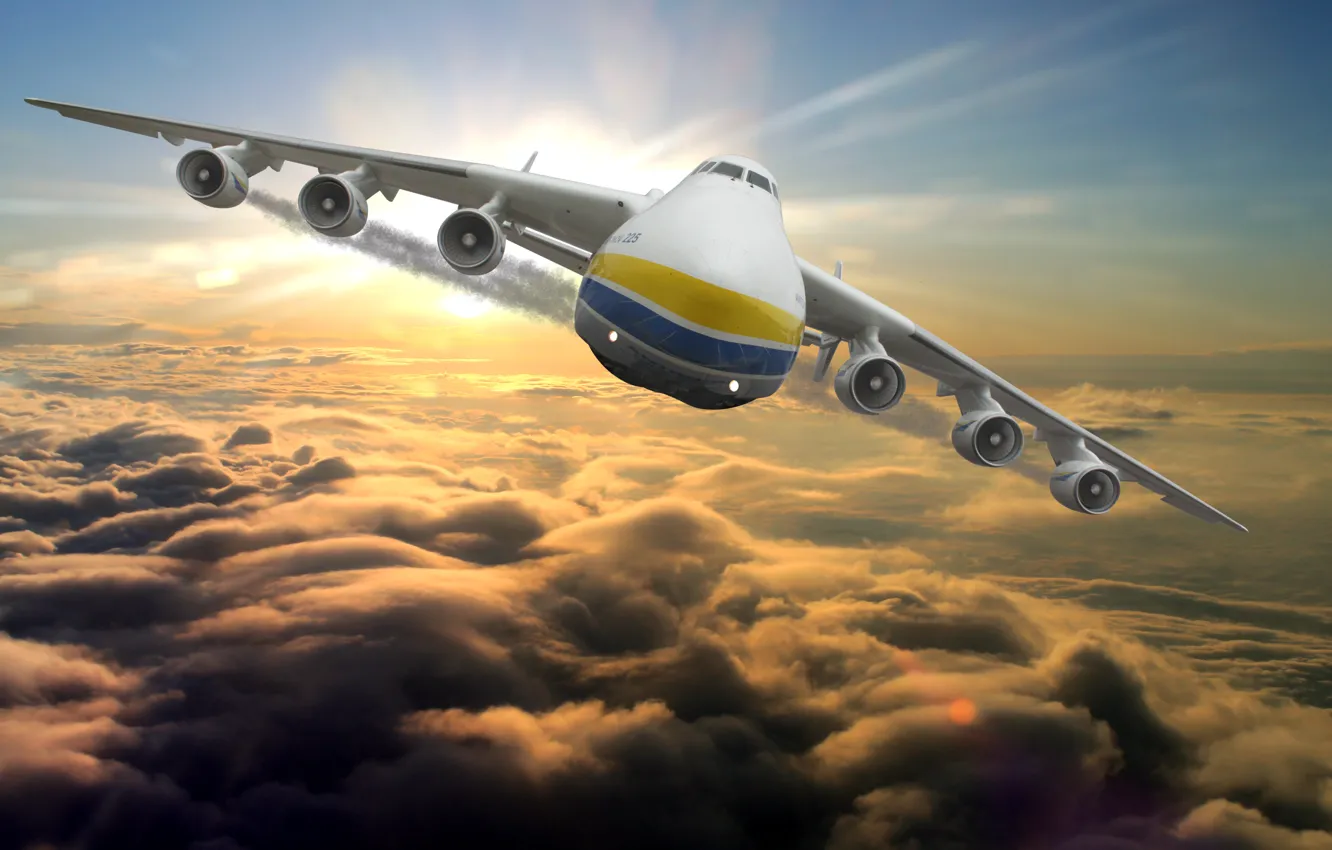 Photo wallpaper sky, airplane, Mriya, the an-225, an-225, mriya