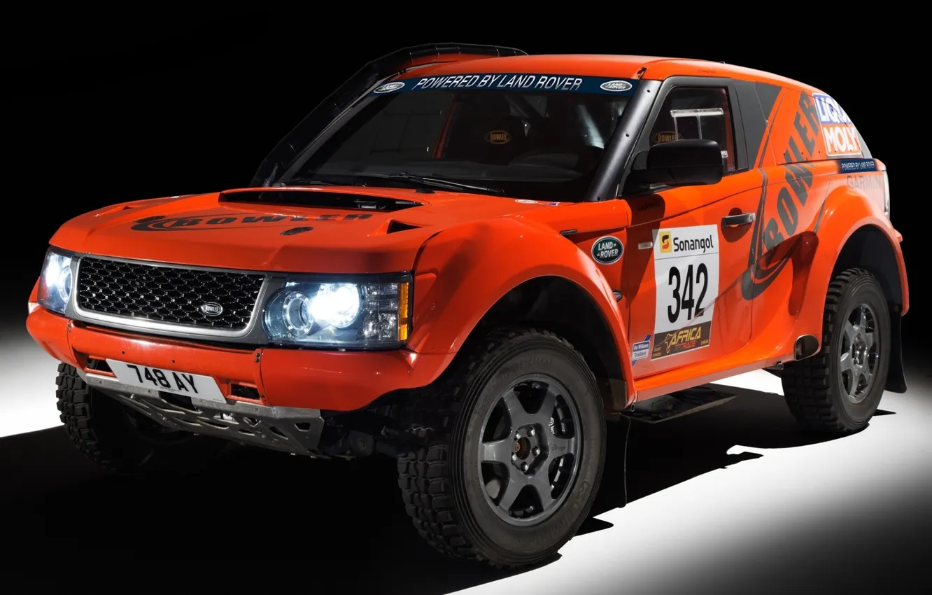Photo wallpaper orange, tuning, jeep, SUV, twilight, tuning, the front, racing car