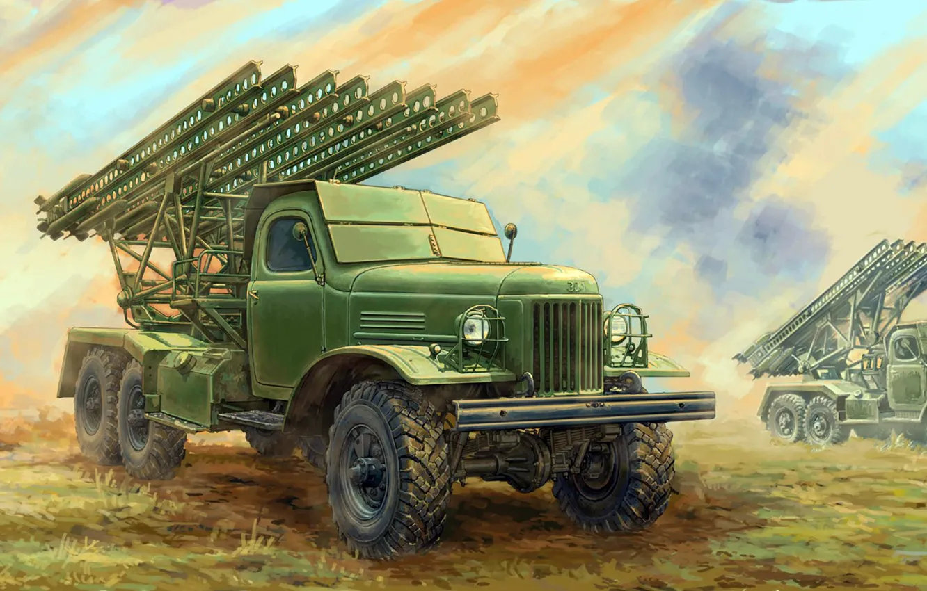 Photo wallpaper USSR, MLRS, ZIL-157, BM-13NM