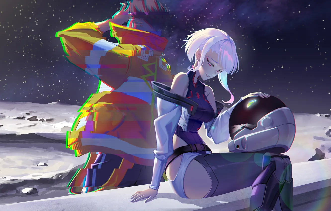 Photo wallpaper Cyberpunk, David Martinez, lucyna, kushinada