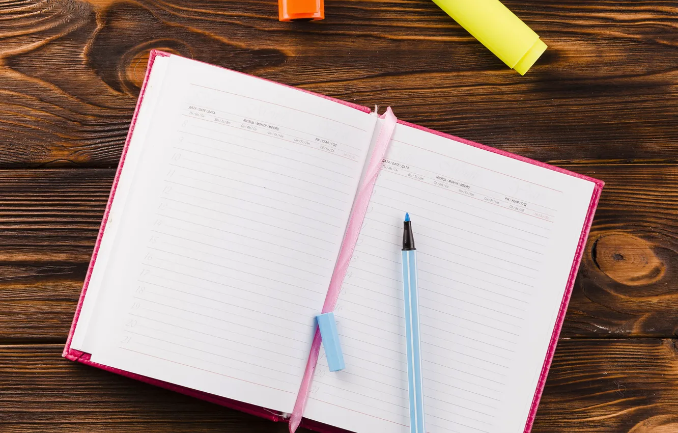 Photo wallpaper Board, Notepad, markers