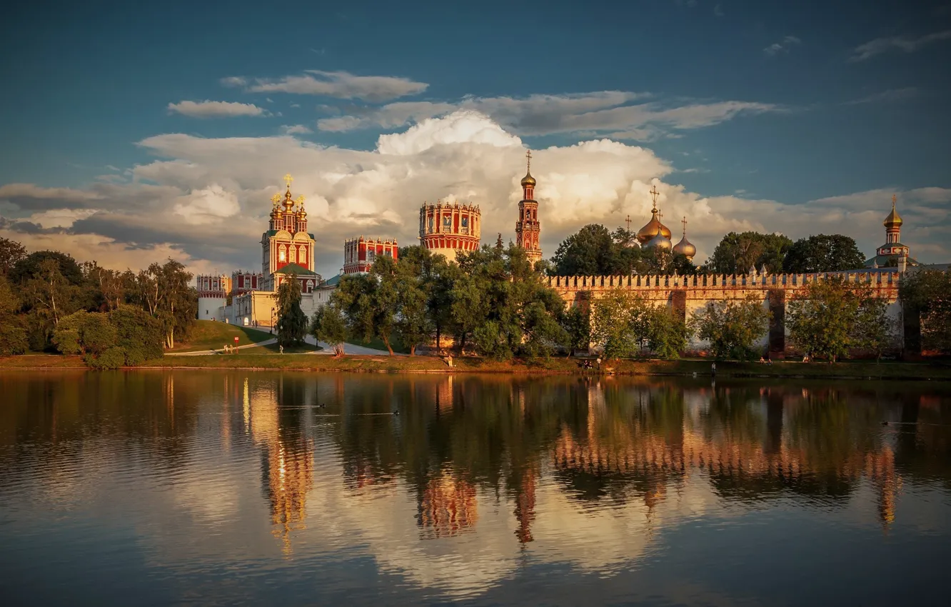 Photo wallpaper river, Moscow, the monastery, Novodevichy, women's