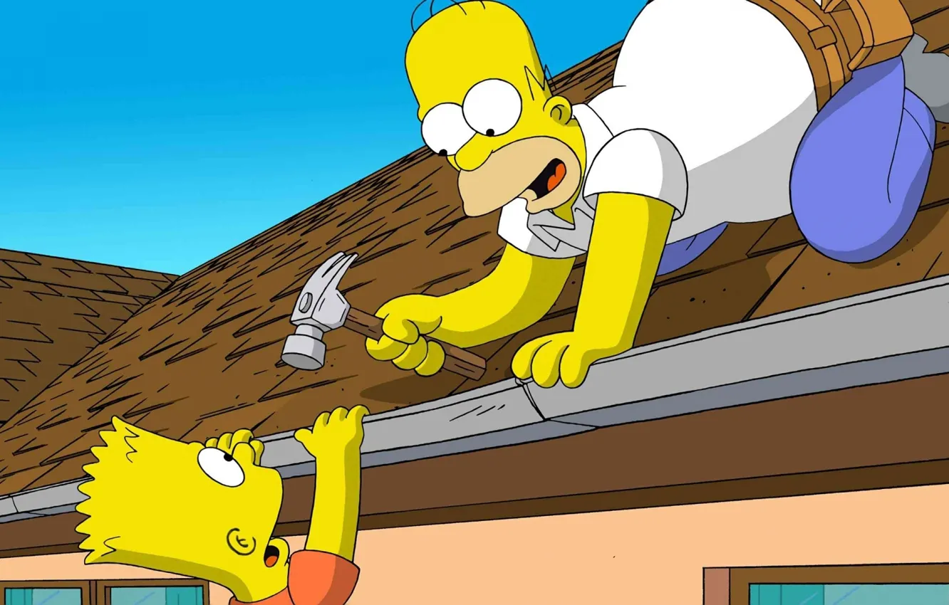 Photo wallpaper The simpsons, Simpsons, Homer, Bart