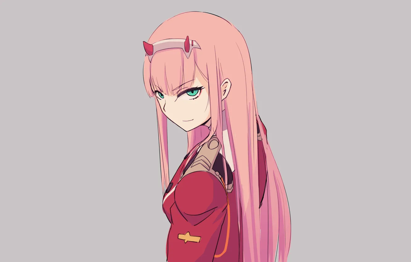 Photo wallpaper girl, background, 002, Darling In The Frankxx, Cute in France, Zero Two