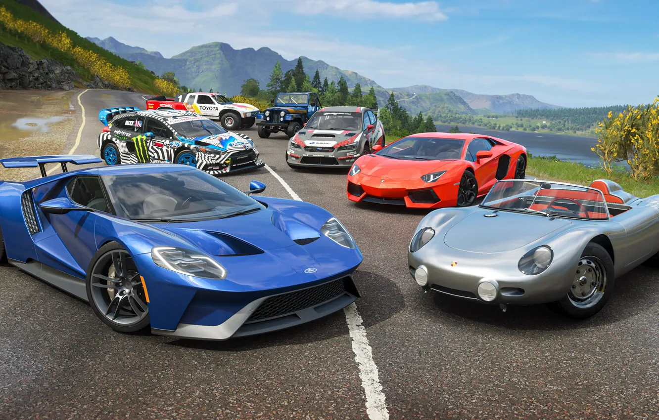 Photo wallpaper the game, Microsoft, race, cars, Racing, Xbox, Game, Forza Horizon 4