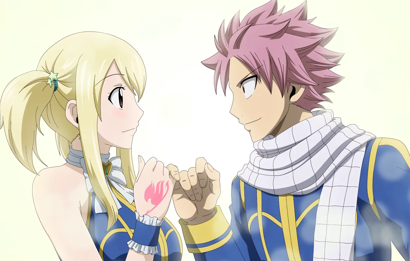 Photo wallpaper romance, anime, art, pair, two, Fairy Tail, Natsu, Lucy