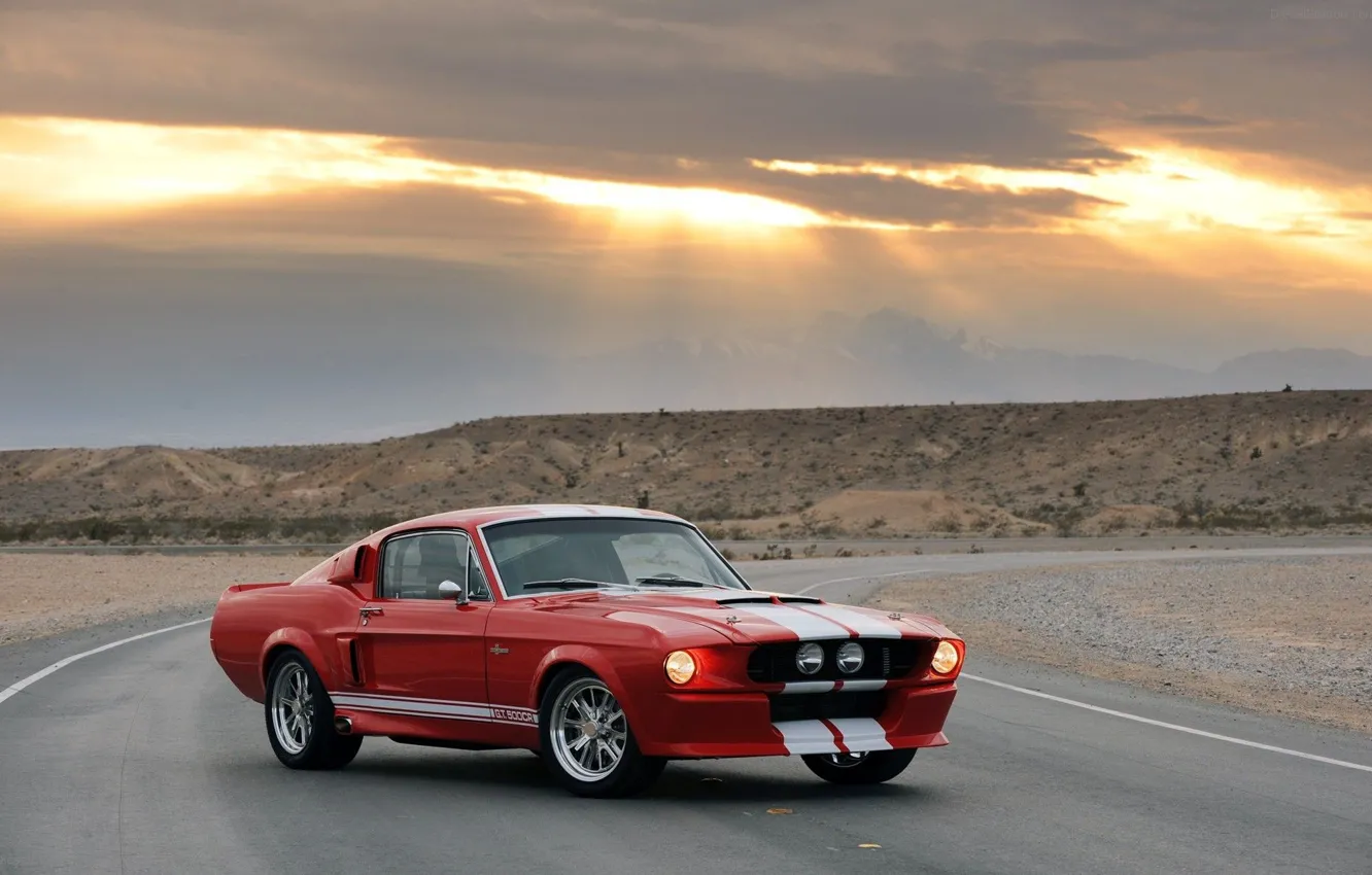 Photo wallpaper coupe, GT500CR, Muscle car, rear-wheel drive, introduced, Legendary, Shelby Mustang, high-tech version of Ford Mustang