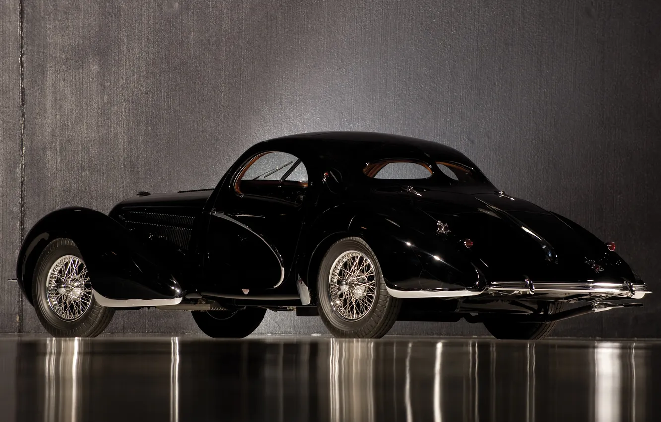 Photo wallpaper 1938, retro cars, lago, the only instance, The only instance, Talbot, Speciale Teardrop Coupe par …