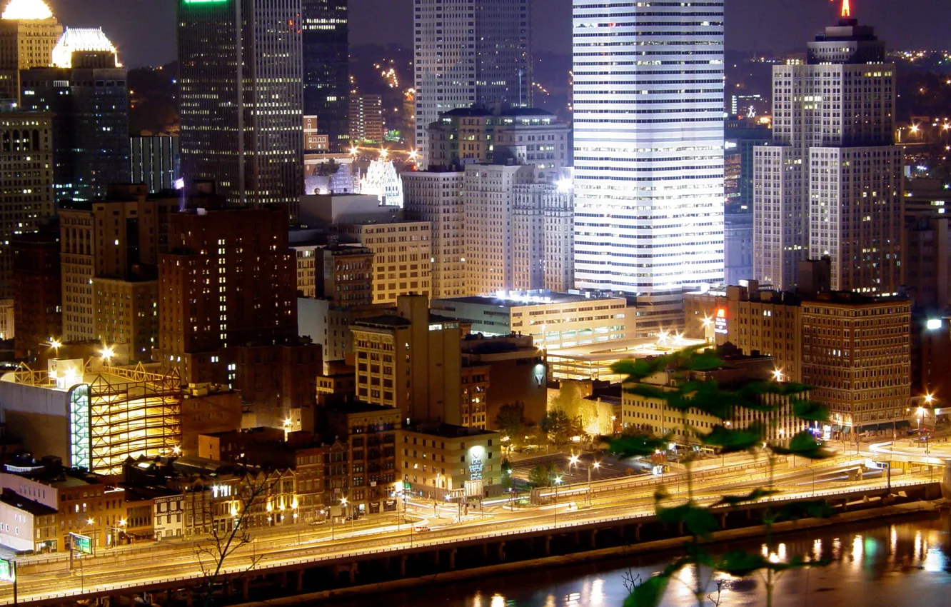 Photo wallpaper city, the city, USA, Pennsylvania, Pittsburgh