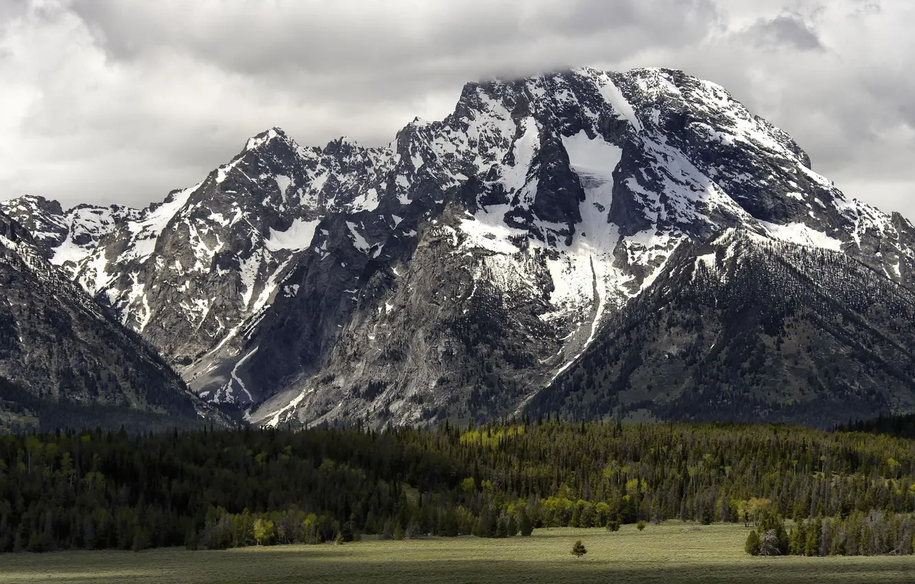 Photo wallpaper landscape, mountains, valley
