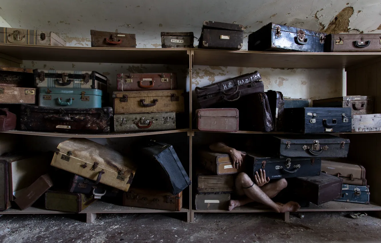 Photo wallpaper people, suitcase, Luggage