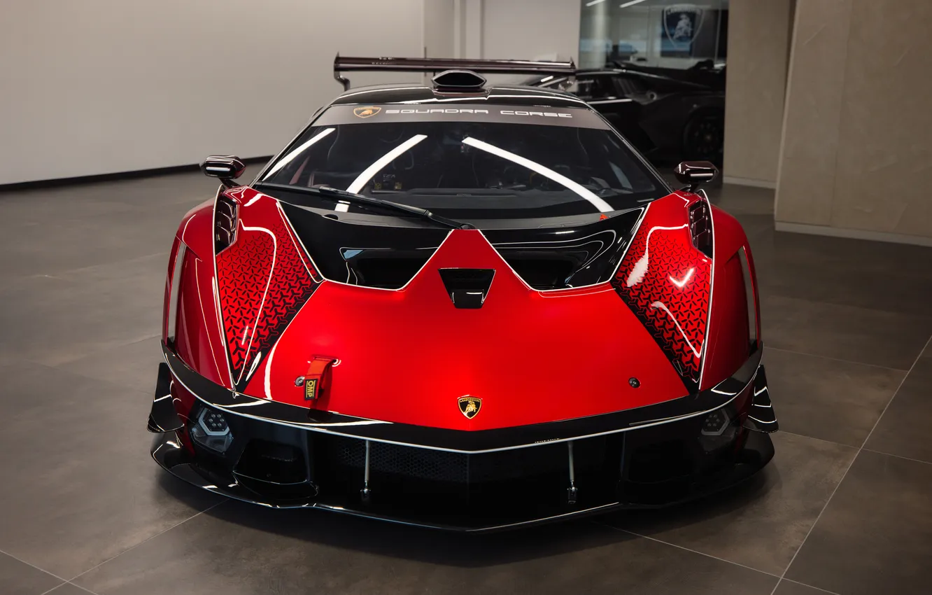 Photo wallpaper Lamborghini, red, Aesthetic, Essence, SCV12