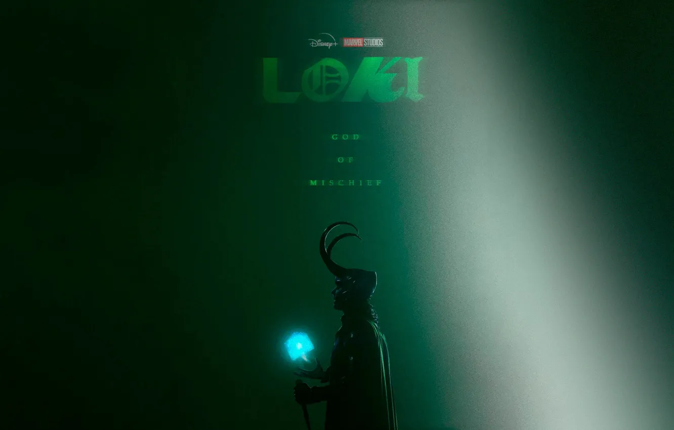 Photo wallpaper logo, Disney, Marvel, series, Loki, Tesseract