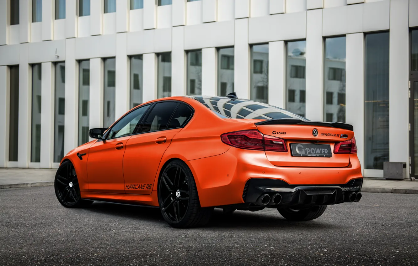 Photo wallpaper BMW, back, G-Power, BMW M5, 2020, M5, F90, G5M Hurricane RS