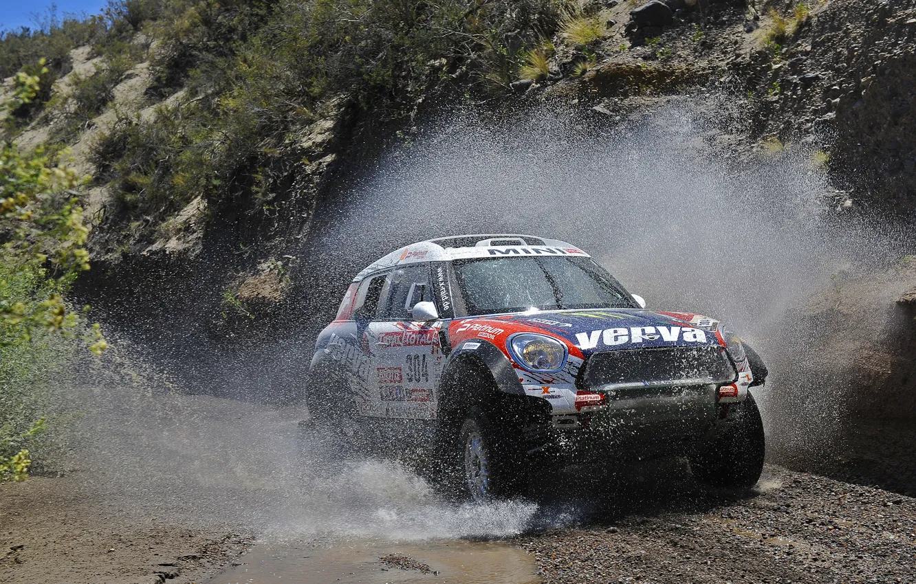 Photo wallpaper Squirt, Mini Cooper, Rally, Dakar, Dakar, MINI, Mini Cooper