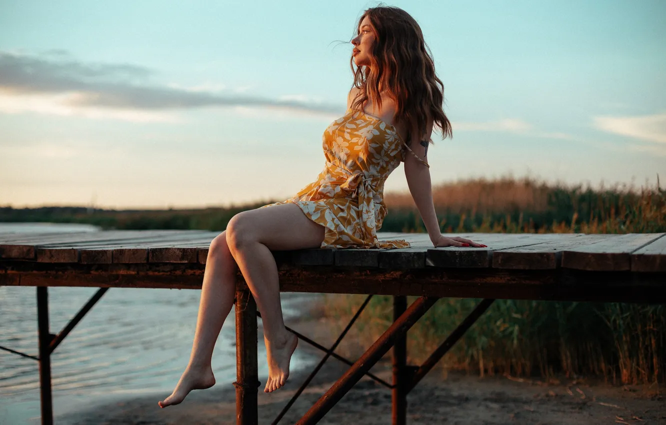 Photo wallpaper BODY, LOOK, PIERCE, SUNDRESS, MODEL ALINA