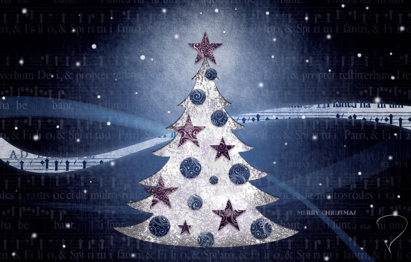 Photo wallpaper blue, background, mood, holiday, Wallpaper, toys, tree, Christmas