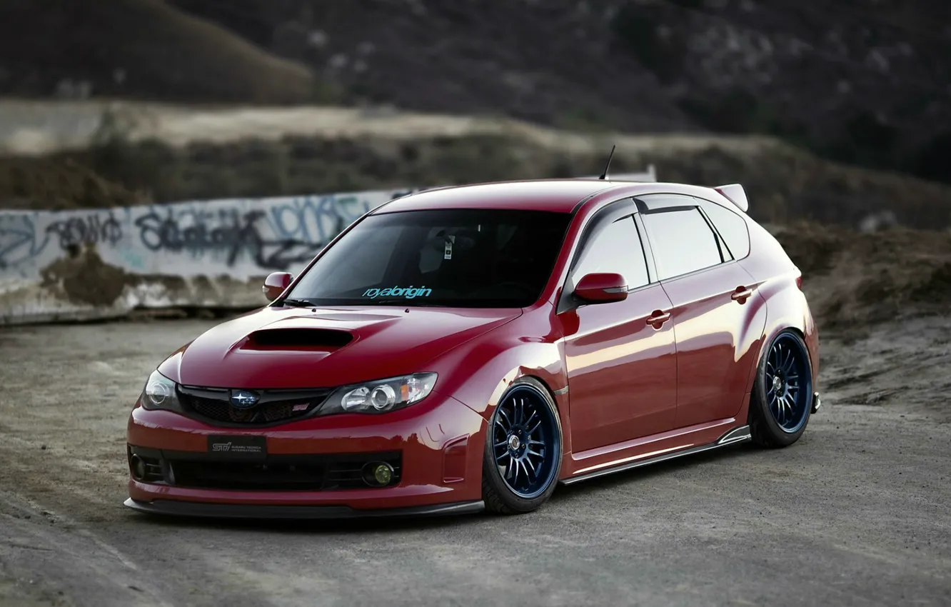 Photo wallpaper tuning, Subaru, Impreza, WRX, Japan, STI, Front, tuning