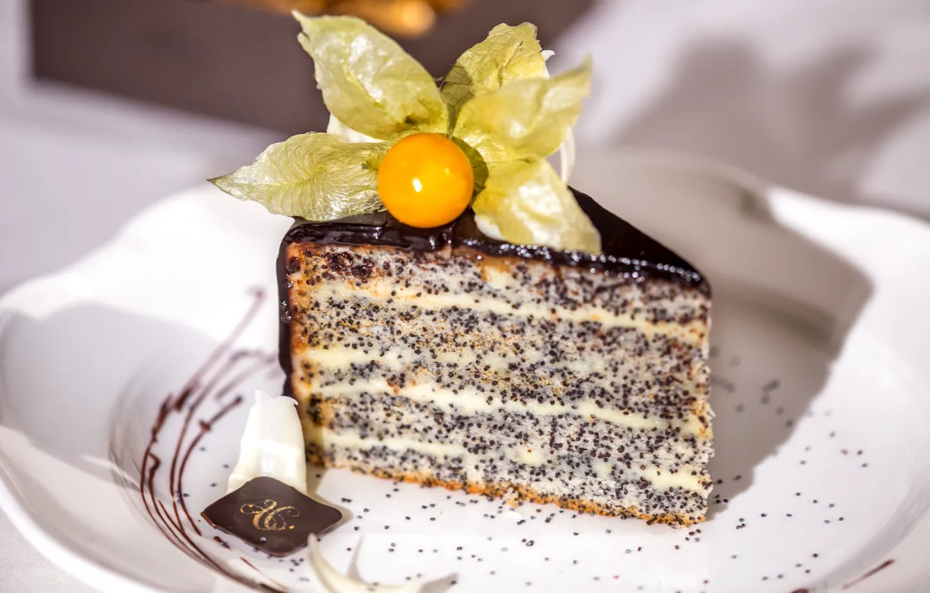 Photo wallpaper cake, dessert, physalis