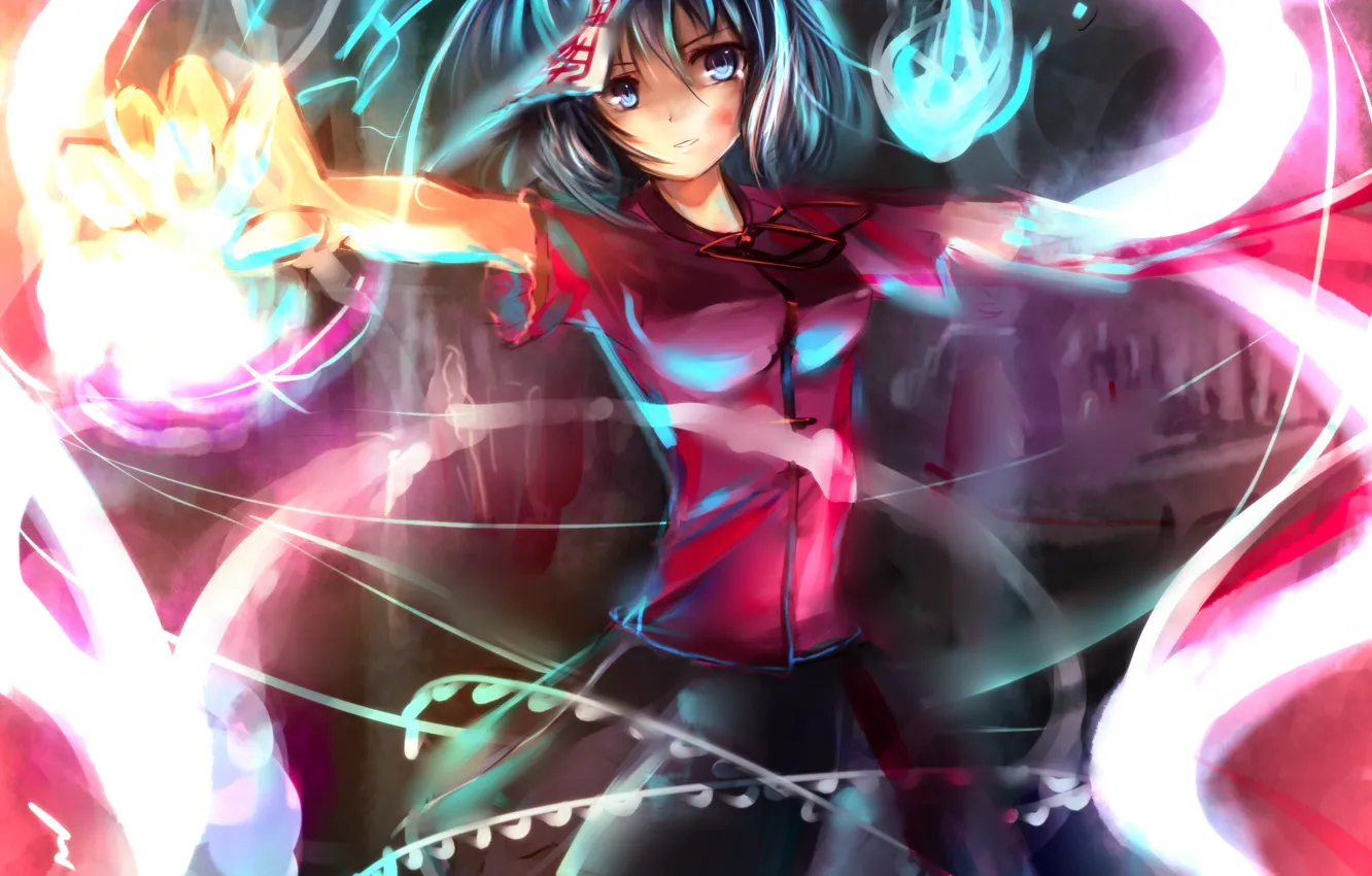 Photo wallpaper look, girl, magic, touhou, art, the respective age of the brain, despair, sakura ani