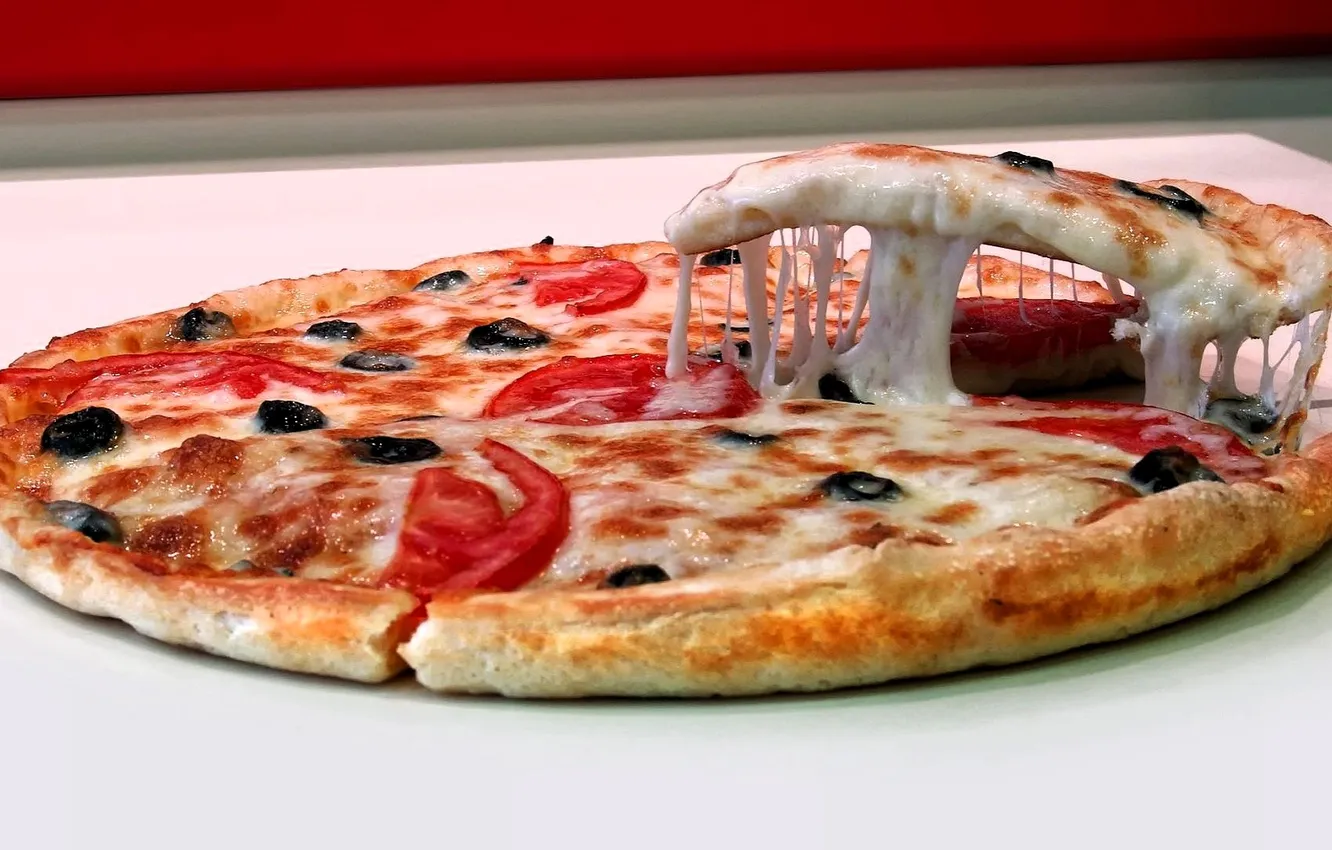 Photo wallpaper food, pizza, piece, the spatula