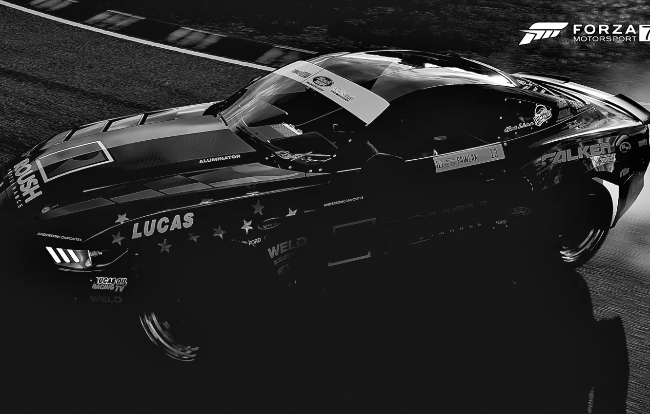 Photo wallpaper black & white, HDR, game, FM7, UHD, Forza Motorsport 7, XBox One X, Formula Drift …