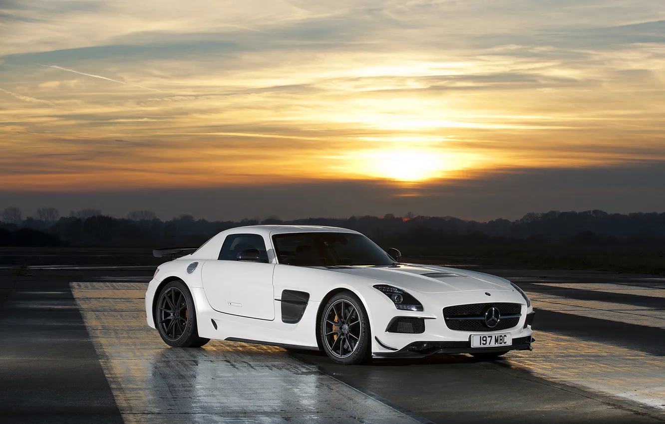 Photo wallpaper Mercedes-Benz, AMG, SLS, Black Series, 2014