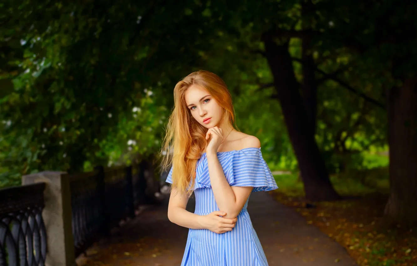 Photo wallpaper girl, dress, shoulders, Vika, Sergei Bokarev